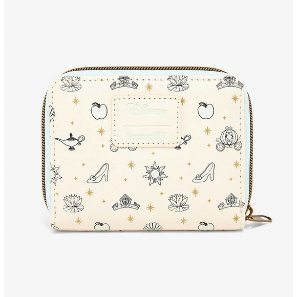 Loungefly Handbags - Loungefly Disney Princess Wallet Princesses Icons Symbols Pattern Zip Wallet